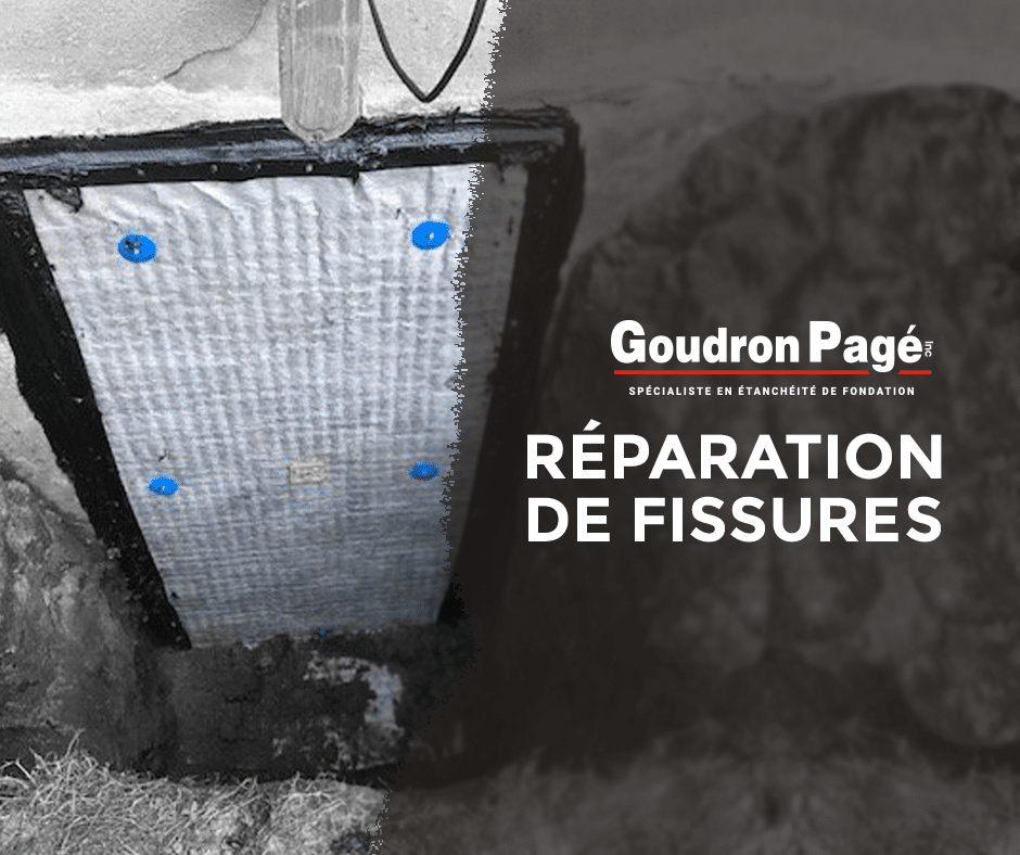 réparation de fissure par l’équipe de Goudron Pagé les pros de la fondation depuis 1987